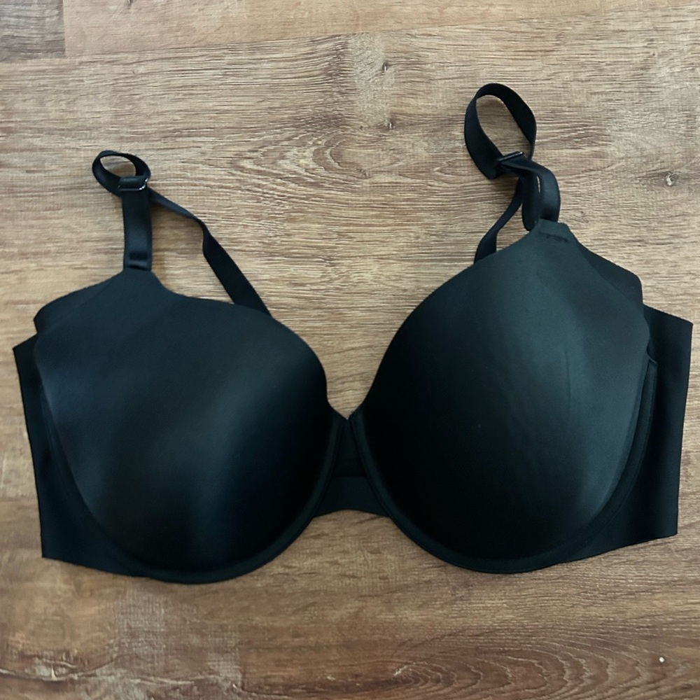 Warner's Black Full Coverage Bra with Adjustable Straps
